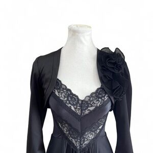 BCBGMaxAzria Black Jacket with Floral Accents